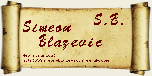 Simeon Blažević vizit kartica